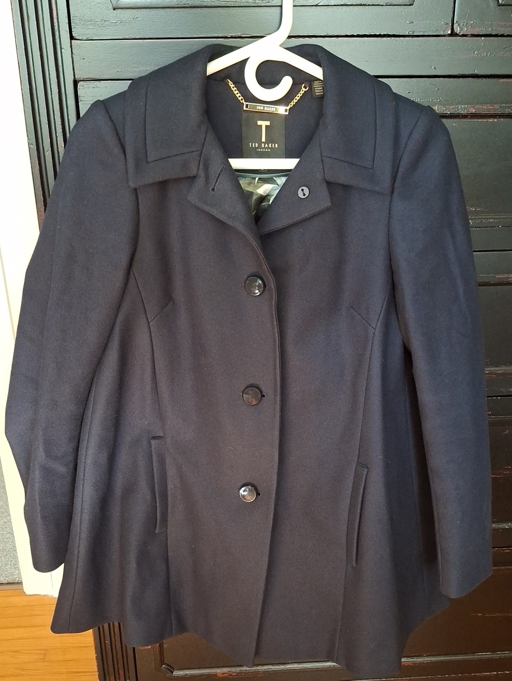 Ted Baker Navy Wool Coat